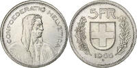 Switzerland 5 Francs Herdsman, Bern, Silver, KM:40 -