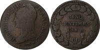 France 5 Centimes Dupré, Strasbourg, Copper, Gadoury:126a -