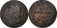 France 5 Centimes Dupré, Paris, Copper, Gadoury:126a -