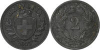 Switzerland 2 Rappen Bern, Zinc, KM:4.2b -