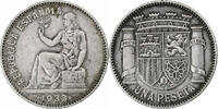 Spain Peseta Madrid, Silver, KM:750 -