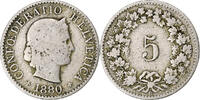 Switzerland 5 Rappen Libertas, Bern, Copper-nickel, KM:26 -