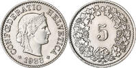 Switzerland 5 Rappen Libertas, Bern, Nickel, KM:26 -