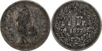 Switzerland Franc Helvetia, Bern, Silver, KM:29a -