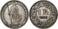 Switzerland Franc Helvetia, Bern, Silver, KM:29a -
