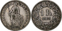 Switzerland Franc Helvetia, Bern, Silver, KM:29a -