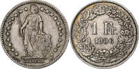 Switzerland Franc Helvetia, Bern, Silver, KM:29a -