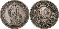 Switzerland Franc Helvetia, Bern, Silver, KM:29a -