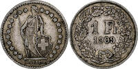 Switzerland Franc Helvetia, Bern, Silver, KM:29a -