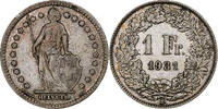 Switzerland Franc Helvetia, Bern, Silver, KM:29a -
