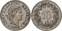 Switzerland 10 Rappen Libertas, Bern, Copper-nickel, KM:27 -