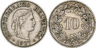 Switzerland 10 Rappen Libertas, Bern, Copper-nickel, KM:27 -