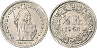 Switzerland 1/2 Franc Helvetia, Bern, Copper-nickel, KM:23a -