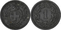 Switzerland Rappen Bern, Zinc, KM:3 -
