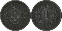 Switzerland Rappen Bern, Zinc, KM:3 -