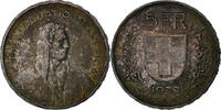 Switzerland 5 Francs Herdsman, Bern, Silver, KM:40 -
