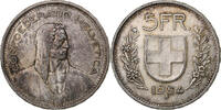 Switzerland 5 Francs Herdsman, Bern, Silver, KM:40 -