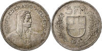 Switzerland 5 Francs Herdsman, Bern, Silver, KM:40 -