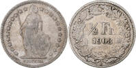 Switzerland 1/2 Franc Bern, Silver, KM:23 -