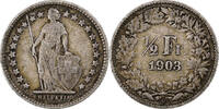 Switzerland 1/2 Franc Bern, Silver, KM:23 -