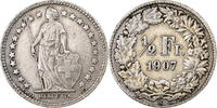 Switzerland 1/2 Franc Bern, Silver, KM:23 -