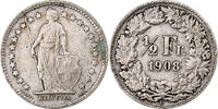 Switzerland 1/2 Franc Bern, Silver, KM:23 -