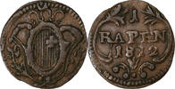 SWISS CANTONS 1 Rappen SCHWYZ, Bern, Copper, KM:59 -