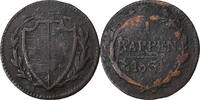 SWISS CANTONS 1 Rappen LUZERN, Bern, Copper, KM:115 -