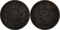 United States 2 Cents Union Shield, Philadelphia, Bronze -