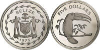 Belize 5 Dollars Franklin Mint, Proof, Copper-nickel, KM:44 -
