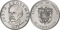 Panama 25 Centesimos Franklin Mint, Proof, Copper-Nickel Clad Copper -