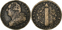 France 2 sols François Louis XVI, Paris, Métal de cloche -