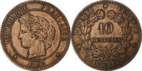 France 10 Centimes Cérès, Paris, Bronze -