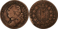 France 12 deniers françois Rouen, Copper -