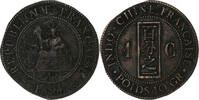 French Indochina 1 Centième Paris, Bronze -