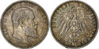 Kingdom of Württemberg 3 Mark Wilhelm II, Stuttgart, Silver -