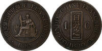 French Indochina 1 Centième Paris, Bronze -