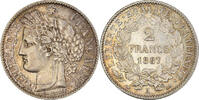 France 2 Francs Coin, Cérès, Paris, MS(60-62), Silver, KM:817.1 -