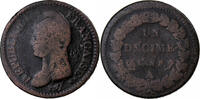 France Decime Dupré, An 5, Overstrike, Paris, Copper -