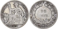 French Indochina 20 Centimes Paris, Silver -