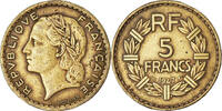 France 5 Francs Coin, Lavrillier, Aluminum-Bronze, KM:888a.2 -