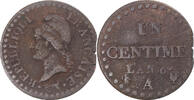 France Centime Coin, Dupré, Paris, Bronze, KM:646 -