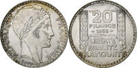 France 20 Francs Turin, Paris, Silver, KM:879, Gadoury:852 -