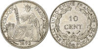 French Indochina 10 Centimes Paris, Silver -