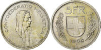 Switzerland 5 Francs Herdsman, Bern, Silver -