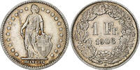 Switzerland Franc Helvetia, Bern, Silver -