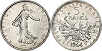 France 5 Francs Semeuse, Paris, Silver -
