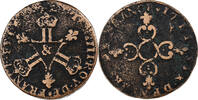 France 6 Deniers Louis XIV, Aix, Copper -