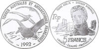 France 5 Francs Dumont D'Urville, MDP, Proof, Silver -