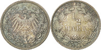 GERMANY - EMPIRE 1/2 Mark Coin, Berlin, Silver, KM:17 -